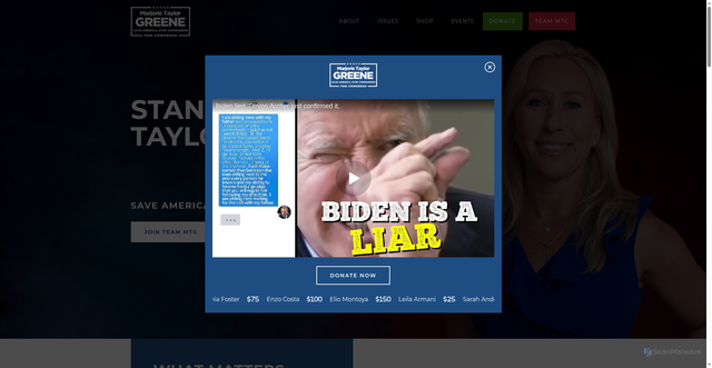 Security scan screenshot of https://www.mtgforamerica.com/