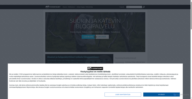 Security scan screenshot of https://vuodatus.net