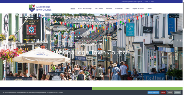 Security scan screenshot of https://www.wadebridge-tc.gov.uk/