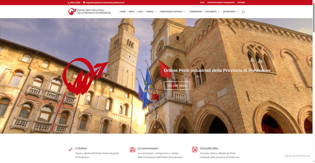 Security scan screenshot of https://periti-industriali.pordenone.it/