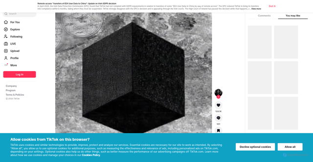 Security scan screenshot of https://vt.tiktok.com/ZS9c687pa/