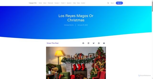 Security scan screenshot of https://languageatlas.com/blog/los-reyes-magos-or-christmas/