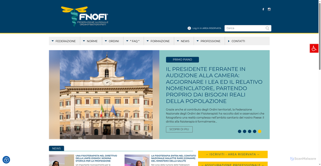 Security scan screenshot of https://www.fnofi.it/