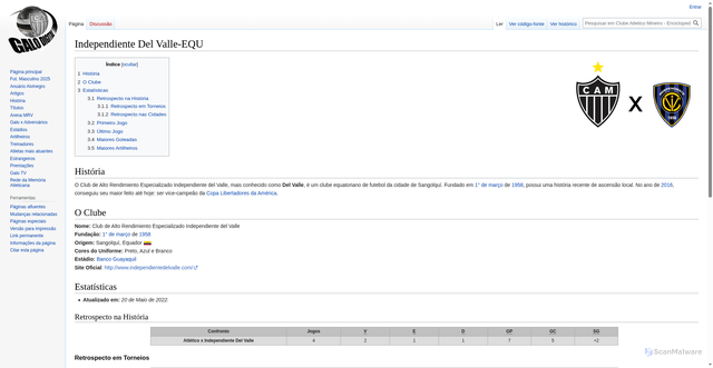 Security scan screenshot of https://www.galodigital.com.br/enciclopedia/Independiente_Del_Valle-EQU