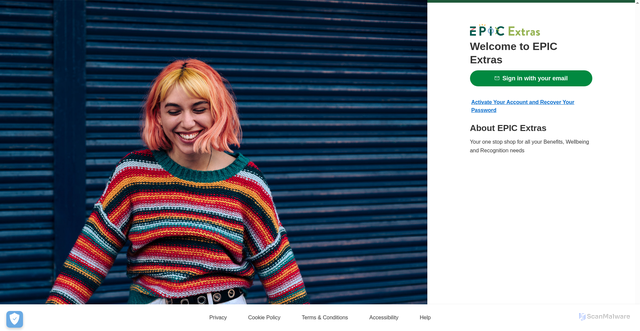 Security scan screenshot of https://epic-extras.rewardgateway.com