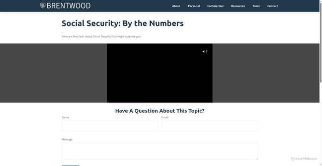 Security scan screenshot of https://brentwood.agencyrevolutiondemo.com/resource-center/retirement/social-security-by-the-numbers