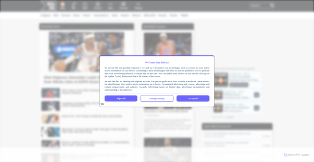 Security scan screenshot of https://basketball.realgm.com