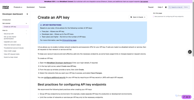 Security scan screenshot of http://metamask-docs-4q672pqsp-consensys-ddffed67.vercel.app/developer-tools/dashboard/get-started/create-api/