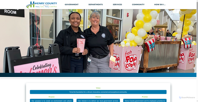 Security scan screenshot of https://www.henrycountyga.gov/
