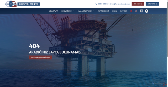 Security scan screenshot of https://korozyondernegi.org.tr/flocxx/dinx.html#sales@standphilcorp.com