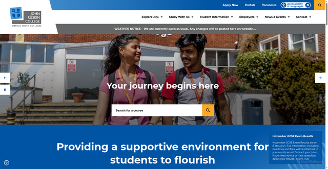 Security scan screenshot of https://www.johnruskin.ac.uk/