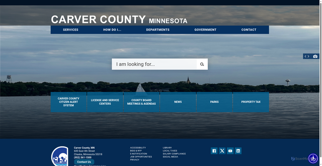 Security scan screenshot of https://www.carvercountymn.gov/