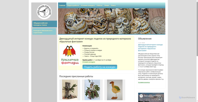 Security scan screenshot of https://birds-konkurs.ru