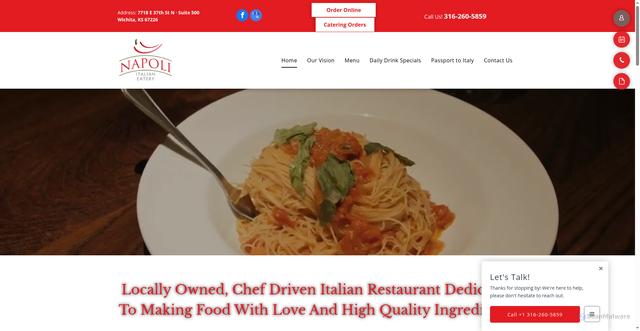 Security scan screenshot of https://www.napoliwichita.com/