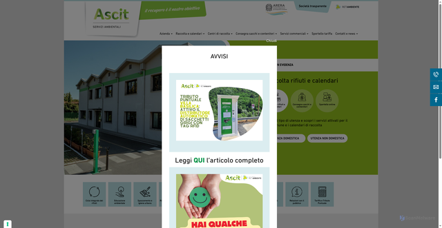 Security scan screenshot of https://www.ascit.it/