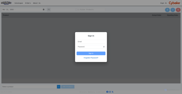 Security scan screenshot of https://bracesbakery.cybakeshop.co.uk