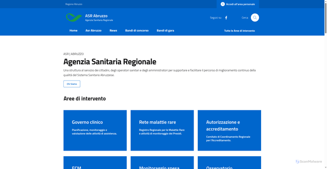 Security scan screenshot of https://www.asrabruzzo.it/