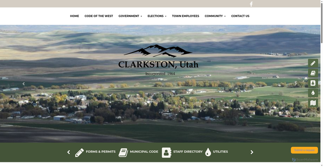Security scan screenshot of https://clarkstonutah.gov/