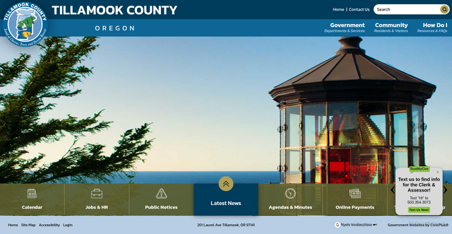 Security scan screenshot of https://www.tillamookcounty.gov/