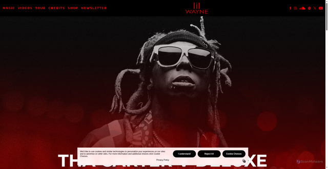 Security scan screenshot of https://www.thacarterv.com/