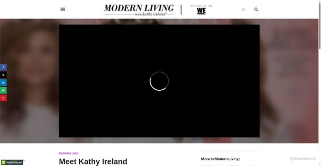 Security scan screenshot of https://modernlivingtv.com/meet-kathy-ireland/
