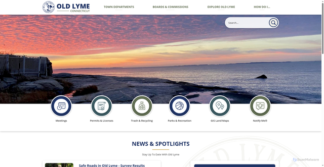 Security scan screenshot of https://oldlyme-ct.gov/
