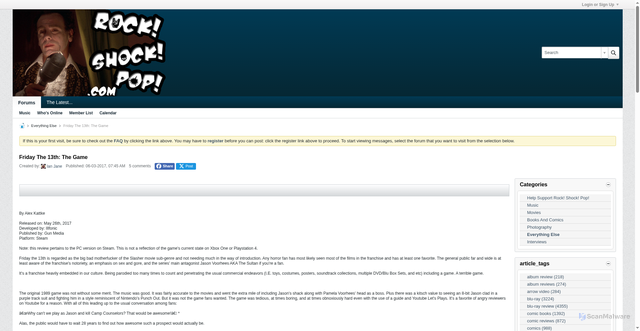 Security scan screenshot of https://www.rockshockpop.com/articles/everything-else-aa/380984-friday-the-13th-the-game