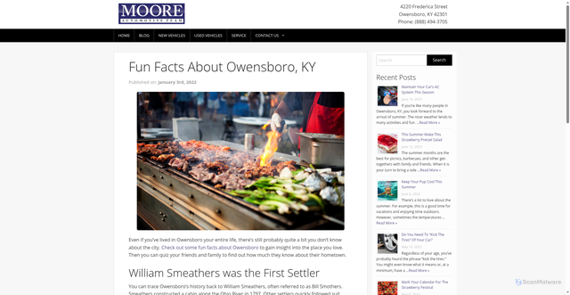 Security scan screenshot of https://shop.mooredeals.com/fun-facts-about-owensboro-ky/