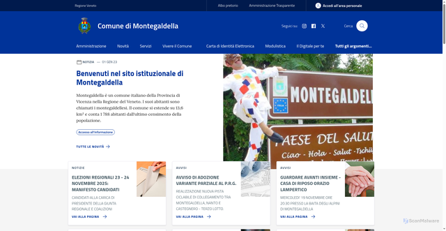 Security scan screenshot of https://www.comune.montegaldella.vi.it/