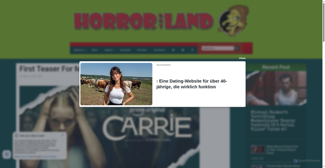 Security scan screenshot of https://horror.land/news/first-teaser-for-mike-flanagans-carrie-tv-show/