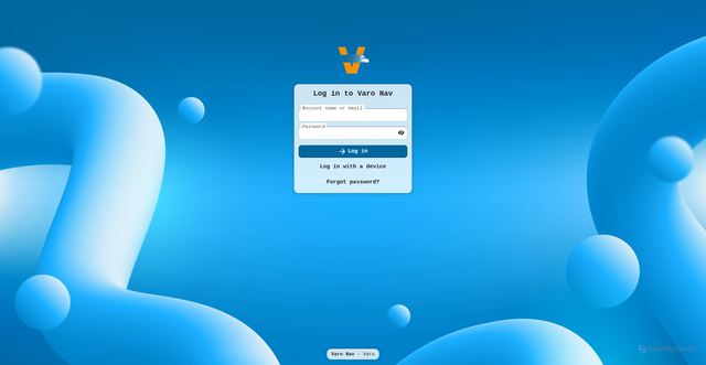 Security scan screenshot of https://varonav.com/