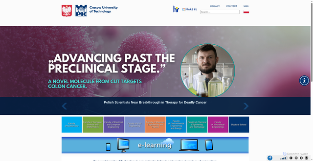 Security scan screenshot of https://pk.edu.pl