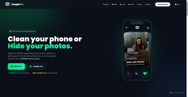 Security scan screenshot of http://limpiapix.com/