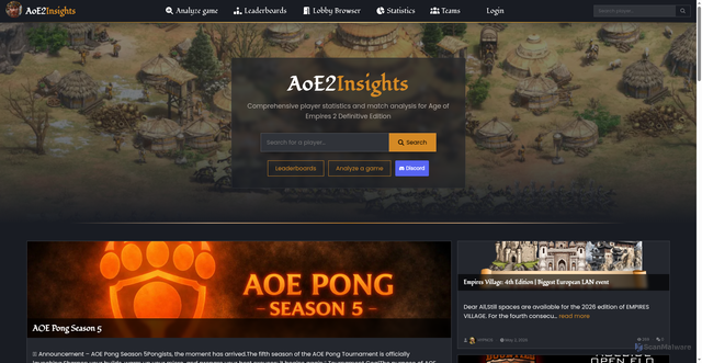 Security scan screenshot of https://aoe2insights.com