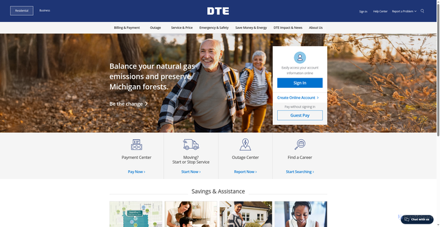 Security scan screenshot of https://www.dteenergy.com/