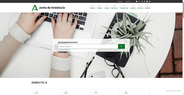 Security scan screenshot of https://juntadeandalucia.es