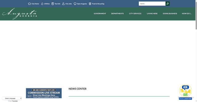 Security scan screenshot of https://www.augustaga.gov//