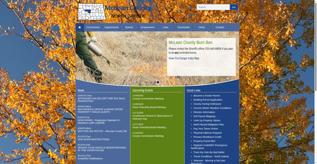 Security scan screenshot of https://mcleancountynd.gov/