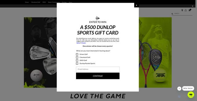 Security scan screenshot of https://us.dunlopsports.com
