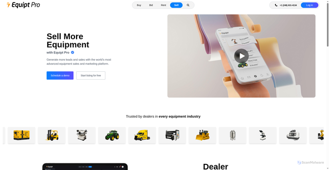 Security scan screenshot of https://machinerymanager.com