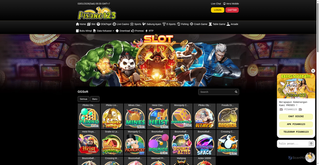 Security scan screenshot of https://lengpisang123.com/desktop/game/slot/ggsoft