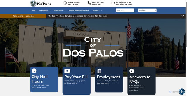 Security scan screenshot of https://dospalos.gov/