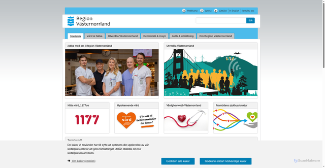 Security scan screenshot of https://www.rvn.se/