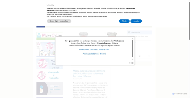 Security scan screenshot of https://www.lonatepozzolo-ferno.va.it/