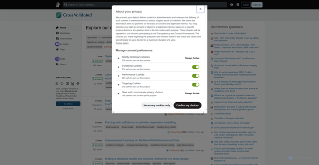 Security scan screenshot of https://stats.stackexchange.com