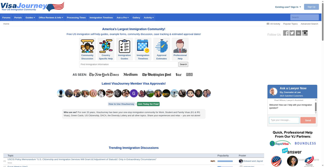 Security scan screenshot of https://www.visajourney.com/