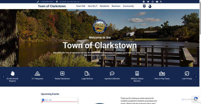 Security scan screenshot of https://www.clarkstown.gov/