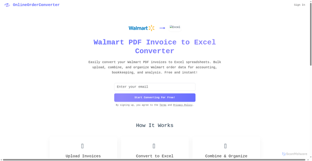 Security scan screenshot of https://onlineorderconverter.com/