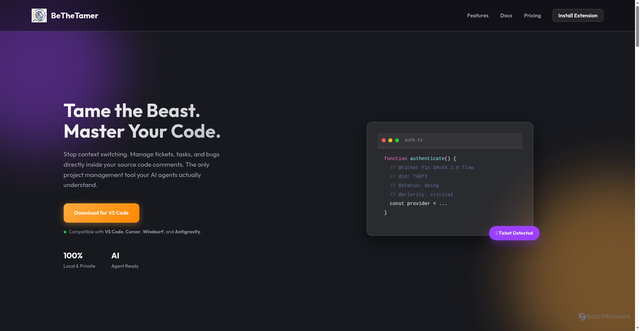 Security scan screenshot of http://bethetamer.pages.dev/