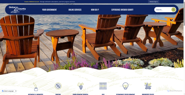 Security scan screenshot of https://www.ontariocountyny.gov/